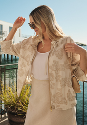 Jacquard Zip Front Jacket