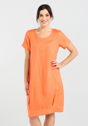 Linen Bubble Hem Dress