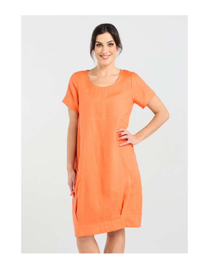 Blackstone Lillian Linen Bubble Hem Dress