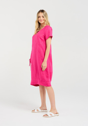 Linen Bubble Hem Dress