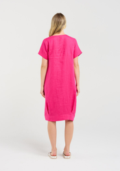 Linen Bubble Hem Dress