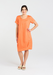 Linen Bubble Hem Dress