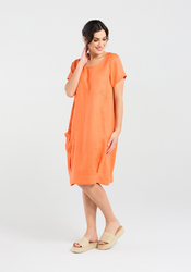 Linen Bubble Hem Dress
