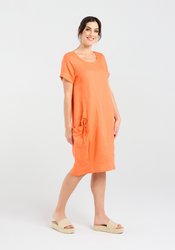 Linen Bubble Hem Dress