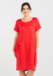 Linen Bubble Hem Dress