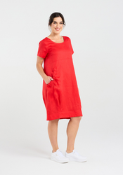 Linen Bubble Hem Dress