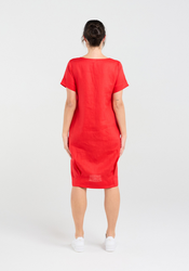 Linen Bubble Hem Dress