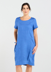 Linen Bubble Hem Dress