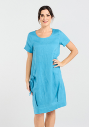 Linen Bubble Hem Dress