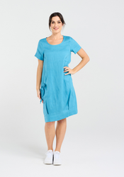 Linen Bubble Hem Dress