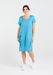 Linen Bubble Hem Dress