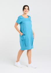 Linen Bubble Hem Dress