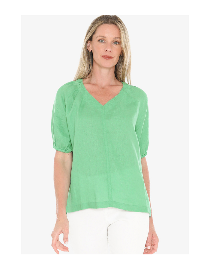 Jump Gather V-Neck Top