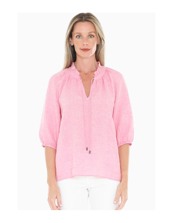 Jump Ruffle Neck Top