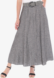 Belted Panel Skirt