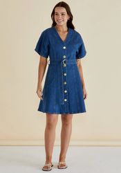 Fiori Denim Dress
