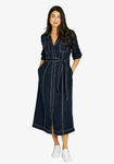 Contrast Stitch Tie Dress