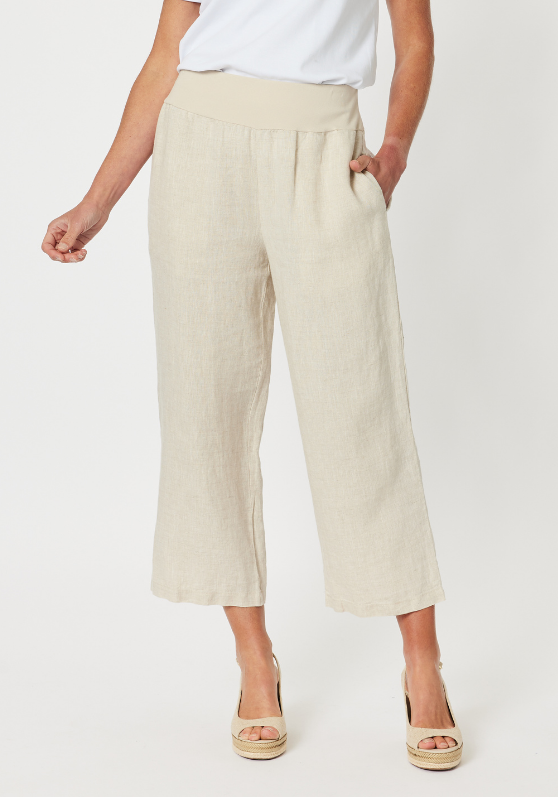 Gordon Smith Lara Wide Leg Linen Pant