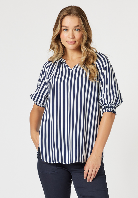 Threadz Harlequin Striped Top