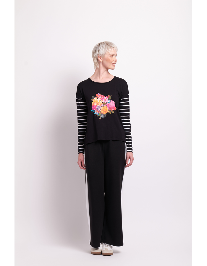 Foil Drop Shoulder Top