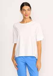 Wide Neck Elbow Slv Top