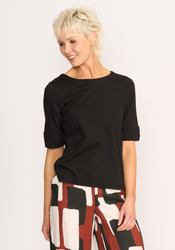 Wide Neck Elbow Slv Top