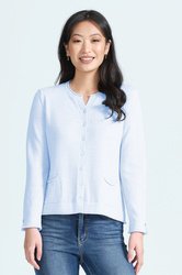L/S SHELL BUTTON CARDIGAN