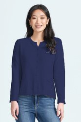 L/S SHELL BUTTON CARDIGAN