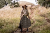 PLEATED LEOPARD SKIRT