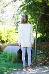 CONTRAST STAR SWEATER