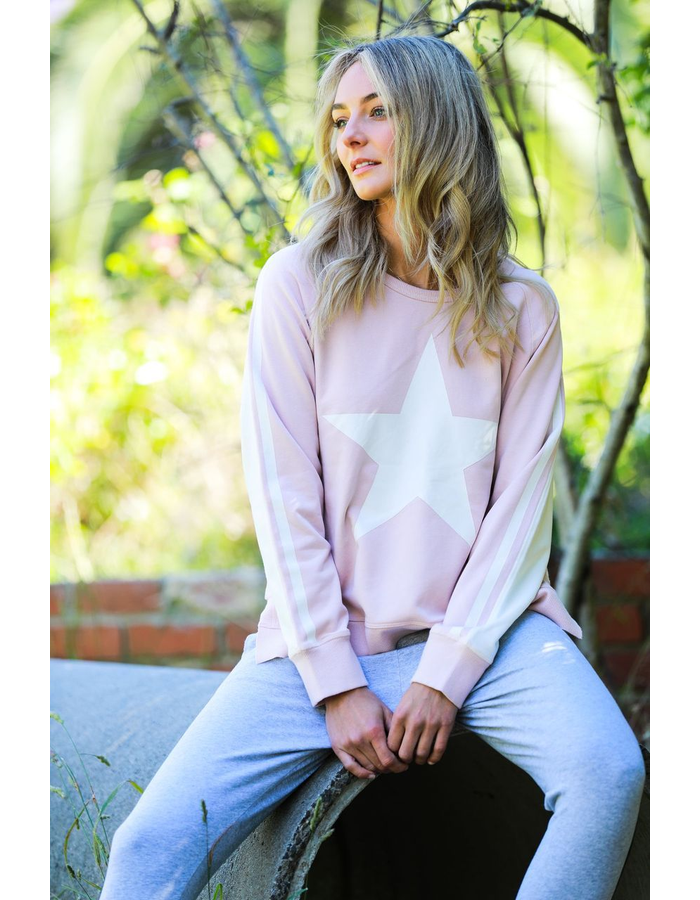 SPLICE CONTRAST STAR SWEATER