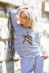 LEOPARD STAR STRIPE TEE