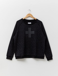 CROSS LOGO STARS SWEATER