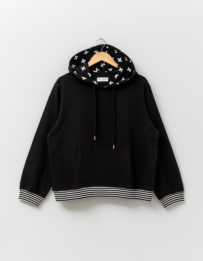BLACK CROSSES HOODIE