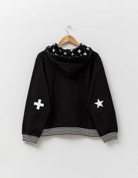 BLACK CROSSES HOODIE