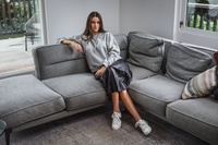 GREY WHITE STARS HOODIE