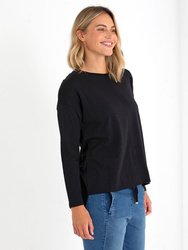 L/S STEP HEM TEE