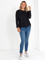 L/S STEP HEM TEE
