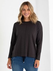 L/S STEP HEM TEE
