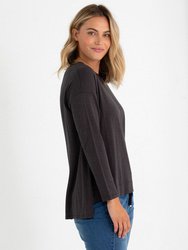 L/S STEP HEM TEE