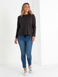 L/S STEP HEM TEE